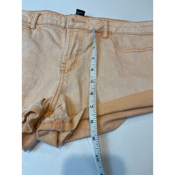 Forever 21 Womens Denim Jeans Shorts Roll Cuffed Hem Mid Rise Stretch Pink SZ 29 - Picture 5 of 9